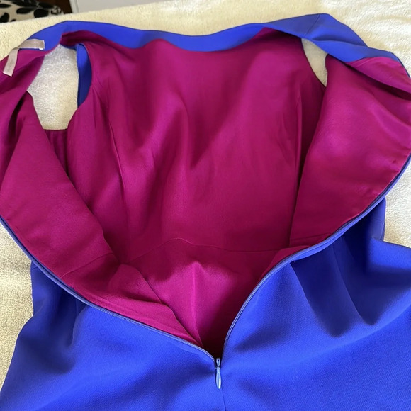 HALSTON HERITAGE Dress Ruched Ruffle Front Career Chic Office Siren Dress Size 2 - Picture 11 of 16